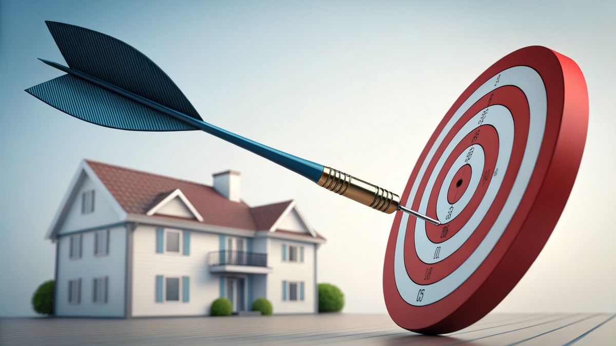 An arrow hitting a bullseye, representing the speed and certainty of cash offers.