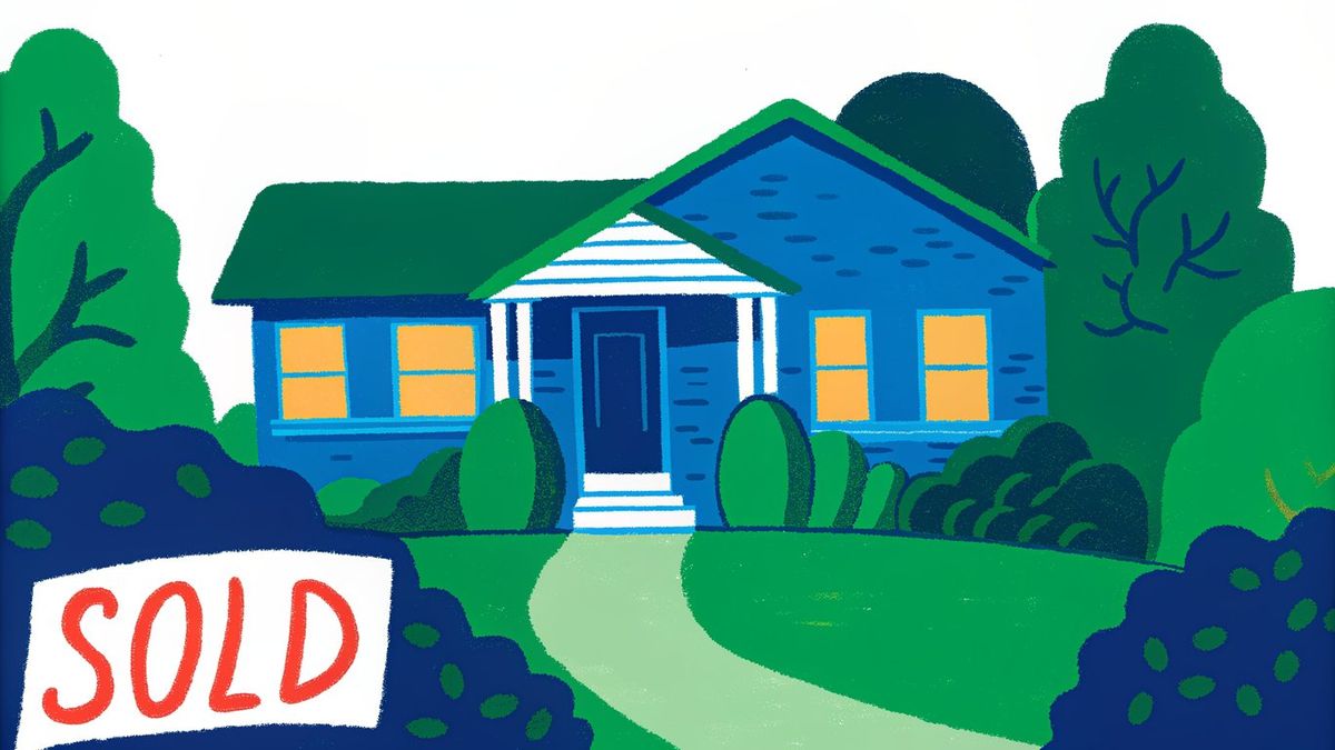 Illustration of a house quickly selling after staging