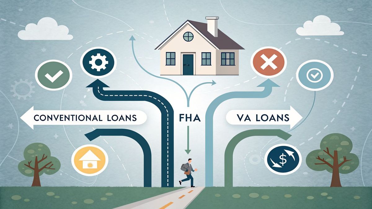 Multiple financing pathways resulting in a house icon