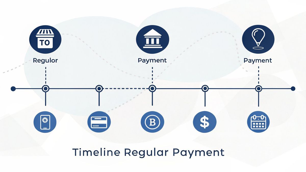 Illustration of a balloon payment schedule, with many small payments followed by one large final payment.