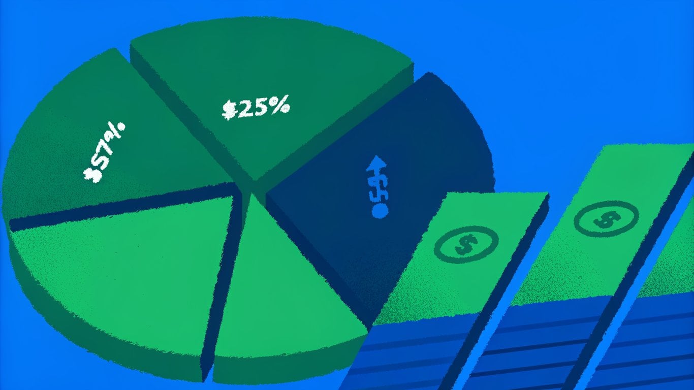 A pie chart illustrating the components of a credit score, with payment history as the largest segment.