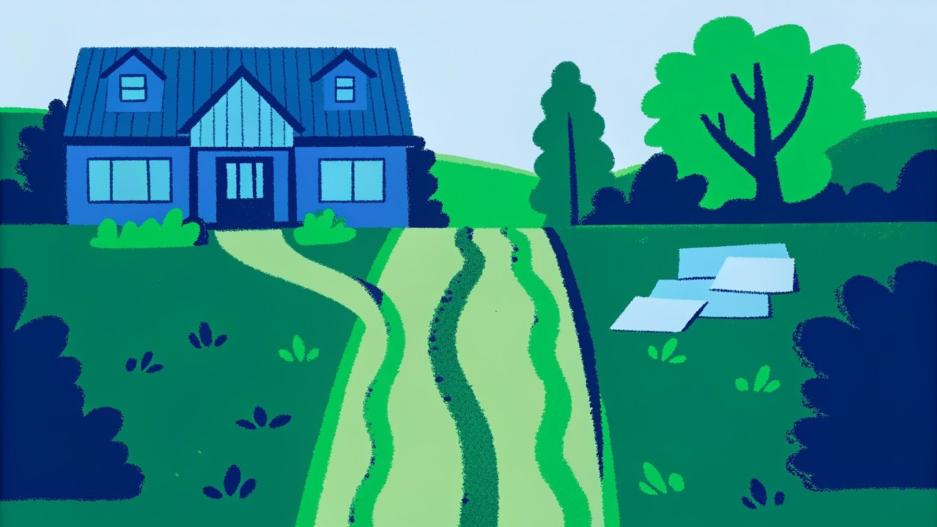 Illustration comparing a fast cash sale path to a slow traditional mortgage sale path.