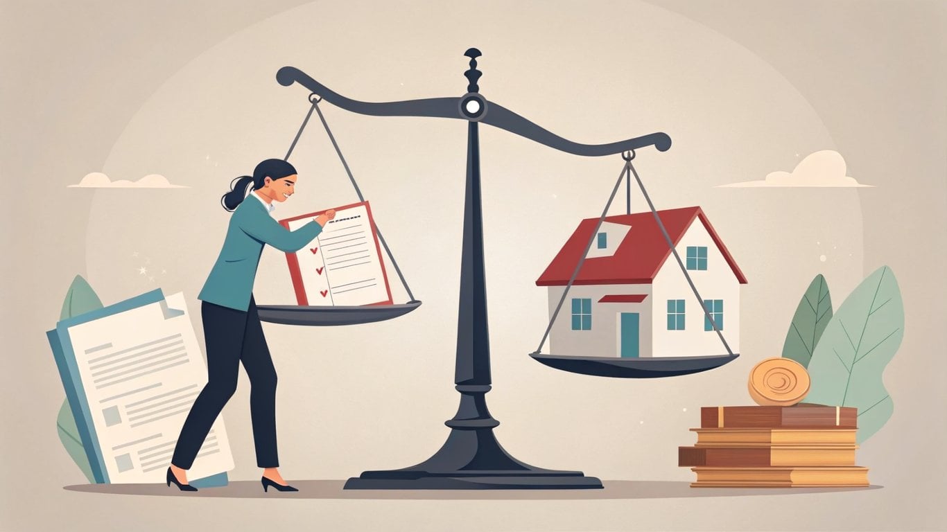 A person balancing various responsibilities on a scale, symbolizing the fiduciary duties and legal obligations of an executor or administrator.